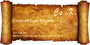 Csereklye Kozma névjegykártya